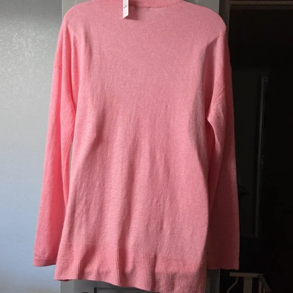Talbots Light Pink V-Neck Cardigan - Picture 3 of 4